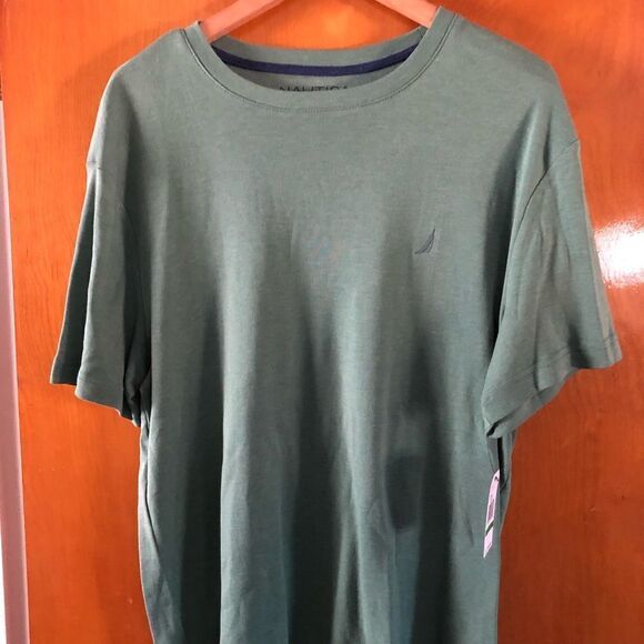 Nautica Tshirt Mens Large Green Sleep Lounge - Picture 1 of 4